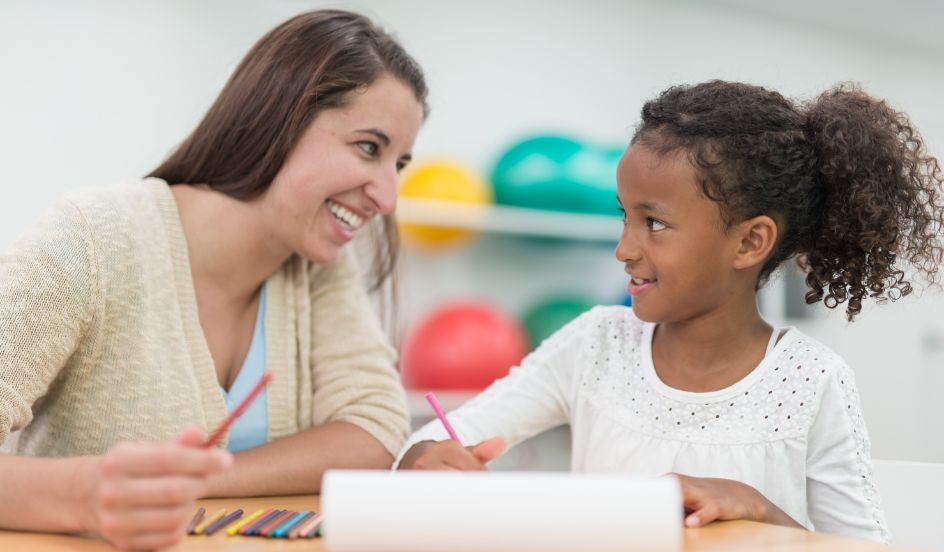 child and youth care worker working with young child