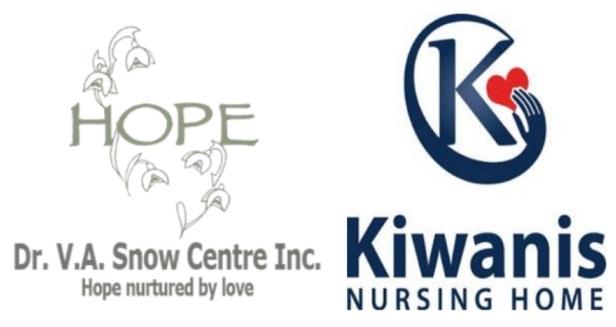 Kiwanis and Dr. V. A. Snow Centre logos