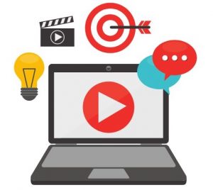 icons representing video marketing